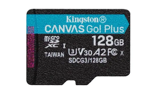 KINGSTON 128GB microSDXC Canvas Go Plus Gen4 200MB/s A2 U3 V30 Card bez adapteru