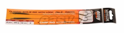 Mivardi Hotové návazce Classic boilie rig Easy s očkem - vel. 4 camo,Mivardi Hotové návazce Classic boilie rig Easy s očkem - vel. 4 camo