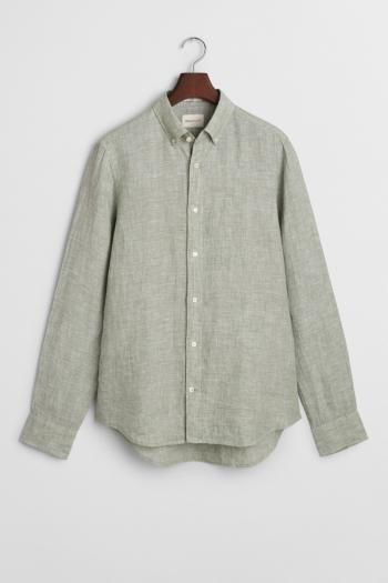 KOŠILE GANT SLIM LINEN SHIRT KALAMATA GREEN