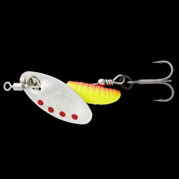 Savage gear třpytka grub spinners silver red yellow - #0 2,2 g