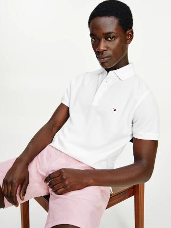 Tommy Hilfiger pánské bílé polo tričko - M (YBR)