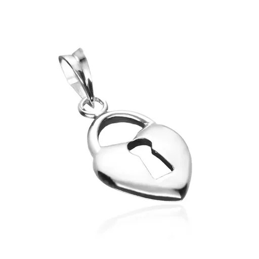 Přívěsek ze stříbra 925 - kladka v podobě srdce
