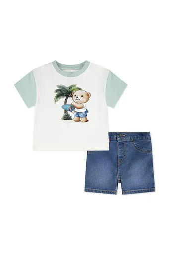Kojenecká sada Levi's PALM TREE TEE & DENIM SET