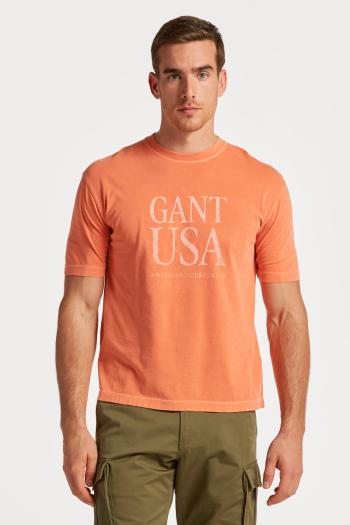 TRIČKO GANT SUNFADED GANT USA T-SHIRT APRICOT ORANGE