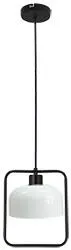 Závěsná lampa Zodiac černá 1x40W E27 bílé stínidlo