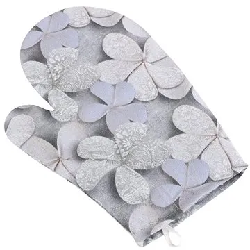 Bellatex  s.r.o. Chňapka Dita 28 × 18cm 66/401 šedý květ (9497)