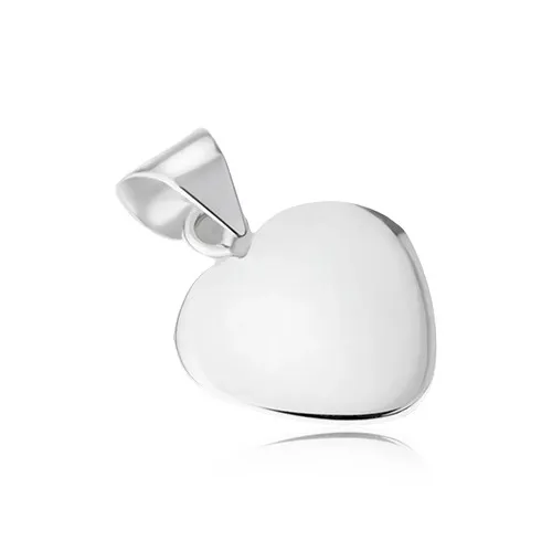 Přívěsek ze stříbra 925, lesklé ploché srdíčko