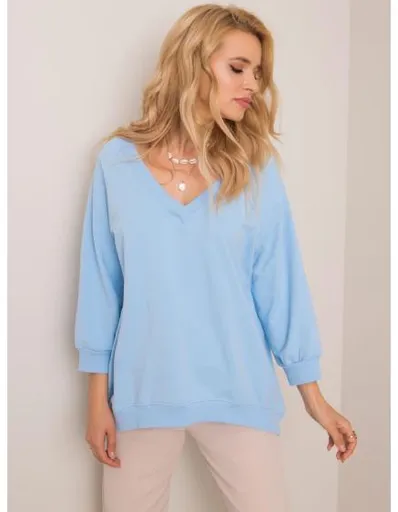 Dámská mikina Sally RUE PARIS světle modrá