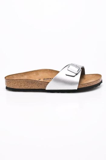 Pantofle Birkenstock Madrid dámské, stříbrná barva