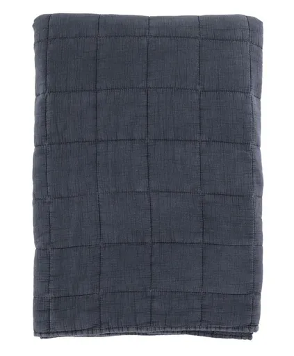 Tmavě šedý přehoz s opraným vzhledem Aix Vintage Quilt - 240*240 cm Chic Antique