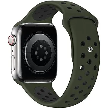 Eternico Sporty pro Apple Watch 42mm / 44mm / 45mm / Ultra 49mm Pure Black and Khaki (AET-AWSP-BlKh-42)
