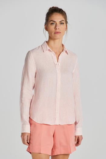 KOŠILE GANT REG LINEN STRIPE SHIRT PEACHY PINK