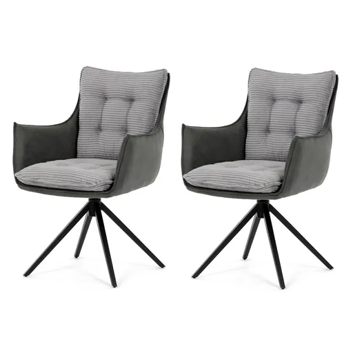Sada jídelních židlí s vratným mechanismem DCH-D1345 GREY2, 2 ks