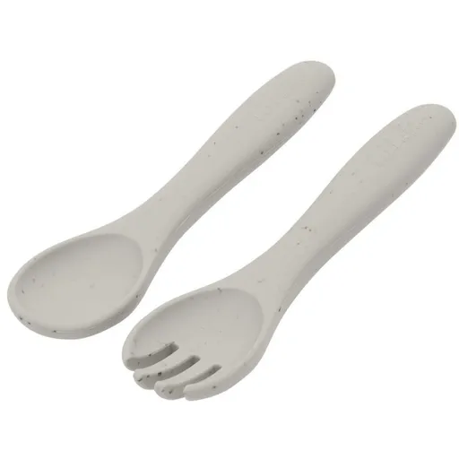 KikkaBoo Příbor 2-dílný Platinum Silicone Sand