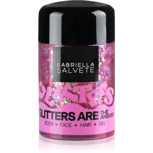 Gabriella Salvete Glitters Are The Answer jemné gelové třpytky na tvář, tělo a vlasy odstín Pink 10 ml