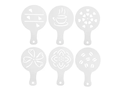 Šablona zdobicí na kávu ORION 6ks