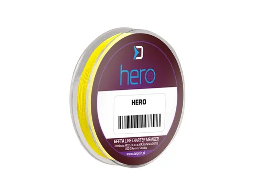 Delphin Šňůra Hero 8 fluo žlutá - 0,40mm 26,40kg 10m,Delphin Šňůra Hero 8 fluo žlutá - 0,40mm 26,40kg 10m