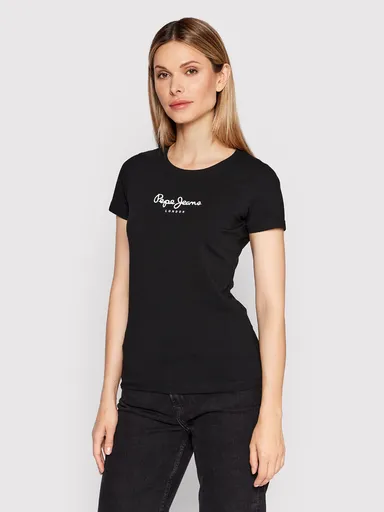 Pepe Jeans dámské černé tričko NEW VIRGINIA PL505202999 L