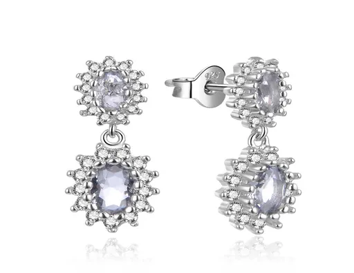 MOISS Slušivé stříbrné náušnice s kubickými zirkony E0003115