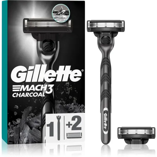 Gillette Mach3 Charcoal holicí strojek + náhradní břity 2 ks
