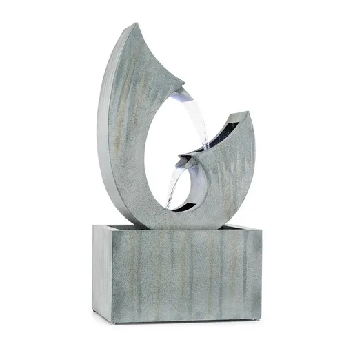 Blumfeldt Trumpet Flow, zahradní fontána, pumpa 8 W, pozinkovaný kov, LEDky