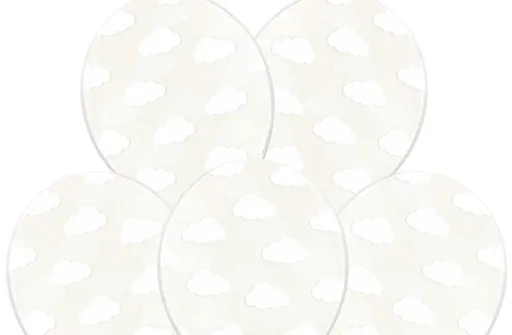 PartyDeco Balónek průsvitný Oblaky