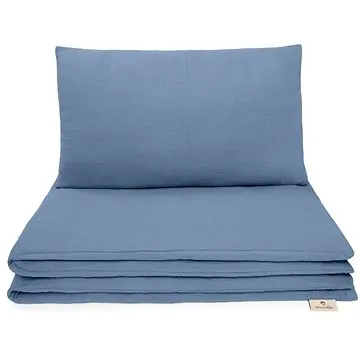 Maceshka Mušelínové povlečení Nature blue jean (1328)