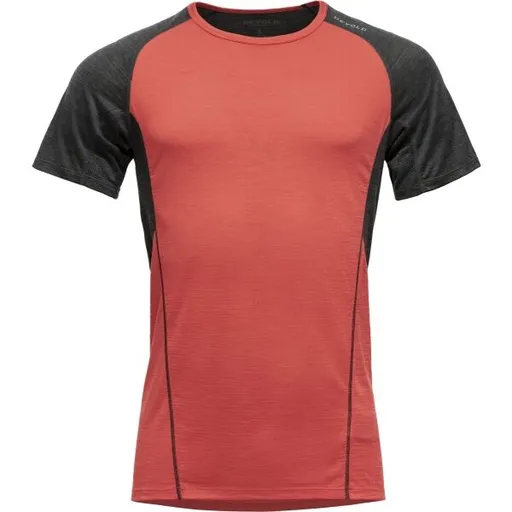 Devold RUNNING MERINO 130 SHIRT MAN Pánské triko, červená, velikost