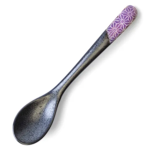 Jídelní lžíce ASANOHA 12,5 cm, fialová, keramika, MIJ