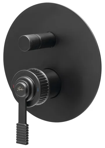 SAPHO VERSI podomítková sprchová baterie, 2 výstupy, černá mat RV042/15