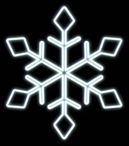 DecoLED LED světelná vločka I, závěsná 3D tisk, bílá, pr. 77 cm, ledově bílá