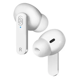 Defender Twins 903, sluchátka s mikrofonem, bezdrátovábílá, špuntová, BT 5.0, TWS, nabíjecí pouzdro typ bluetooth, DOPRODEJ