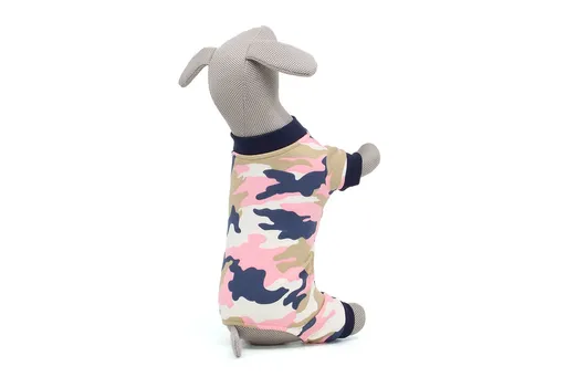 Vsepropejska Blur maskáčová kombinéza pro psa Barva: Růžová, Délka zad (cm): 23, Obvod hrudníku: 28 - 34 cm