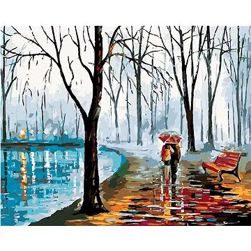 Diamondi - Diamantové malování - NA PROCHÁZCE U VODY, 40x50 cm, bez rámu a bez vypnutí plátna (603771A)