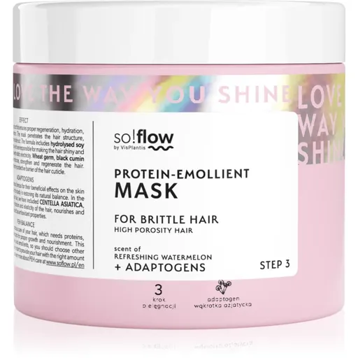 so!flow High Porosity Hair Protein-Emollient Mask posilující maska pro lámavé a namáhané vlasy 400 ml