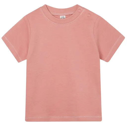 Babybugz Jednobarevné kojenecké tričko - Dusty rose | 12-18 měsíců