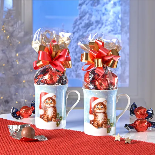 Hrnek na kávu  Vánoční koťátko Minka