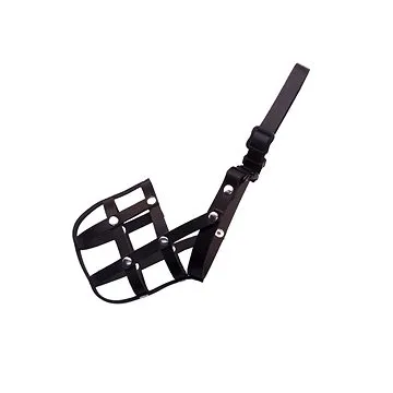 Bafpet Kožený náhubek, pletený, hnědý (BFpet120nad)