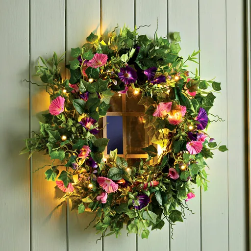 LED květinový věnec