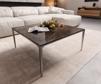 Konferenční stolek Levente 85x85 cm keramika Laminam®Emperador