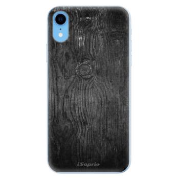 Odolné silikonové pouzdro iSaprio - Black Wood 13 - iPhone XR