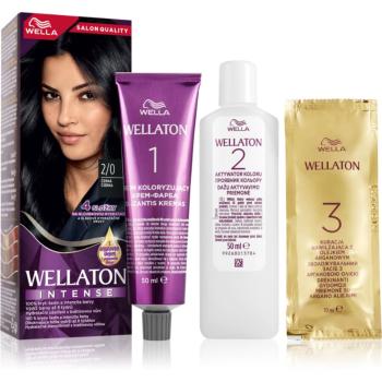 Wella Wellaton Intense permanentní barva na vlasy s arganovým olejem odstín 2/0 Black 1 ks