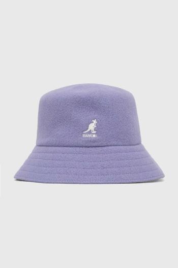 Vlněný klobouk Kangol fialová barva, vlněný