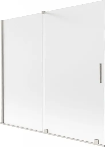 MEXEN/S Velar dvoukřídlá posuvná vanová zástěna 170 x 150, dekor, nikl kartáčovaný 896-170-000-31-97