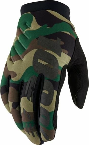 100% Brisker Gloves Camo/Black S Kesztyű kerékpározáshoz