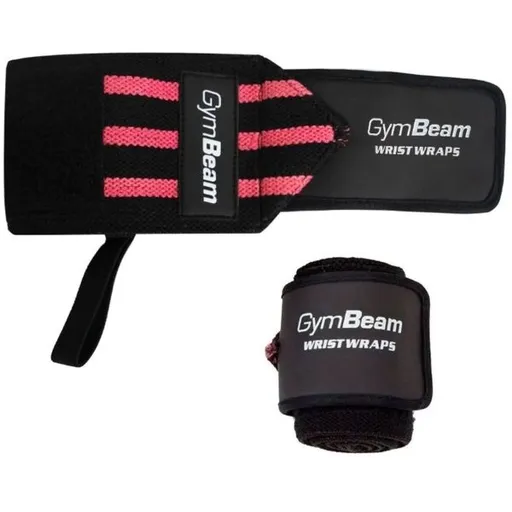 GymBeam PINK Bandáže na zápěstí, černá, velikost