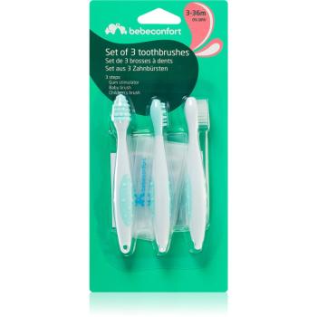 Bebeconfort Set of 3 Toothbrushes periuta de dinti pentru copii 3-36 m 3 buc