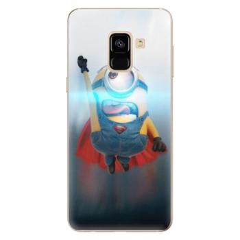 Odolné silikonové pouzdro iSaprio - Mimons Superman 02 - Samsung Galaxy A8 2018