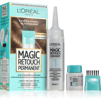 L’Oréal Paris Magic Retouch Permanent tónovací barva na odrosty s aplikátorem odstín 6 LIGHT BROWN