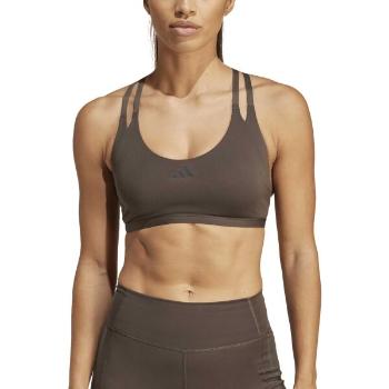 adidas AEROIMPACT LUXE TRAINING LIGHT-SUPPORT BRA Dámská sportovní podprsenka, hnědá, velikost